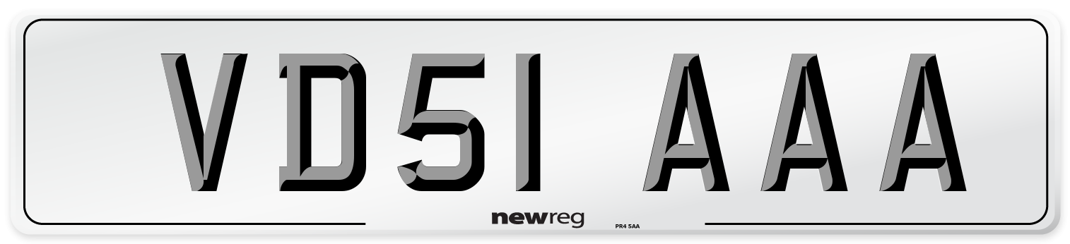VD51 AAA Number Plate from New Reg